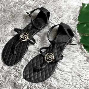 Bebe black strappy sandal size 8